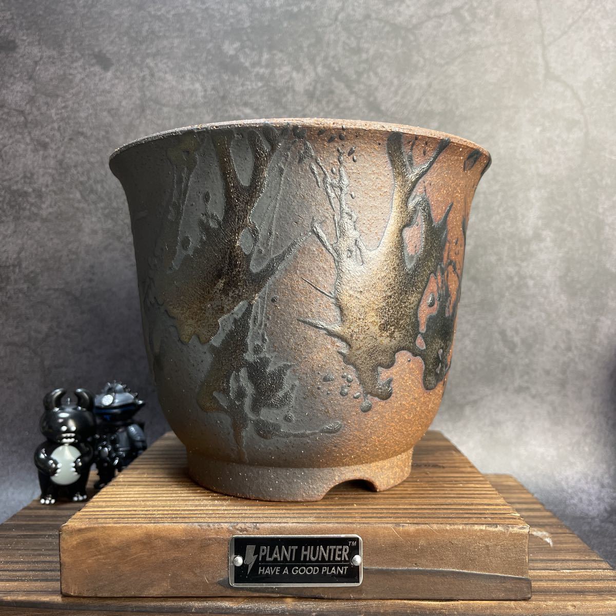 c513LLサイズ 陶器 彩釉 手作リ　植木鉢　検索（グラキリス　NEIGHBORHOOD SRL 亀甲竜 RLF カタチ製作所 パキプスアガベ raw life factory)