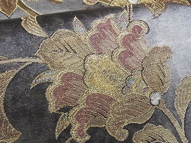 着物屋こころ□六通柄袋帯 献上更紗 金銀糸 引箔 正絹 逸品 B-ou2360