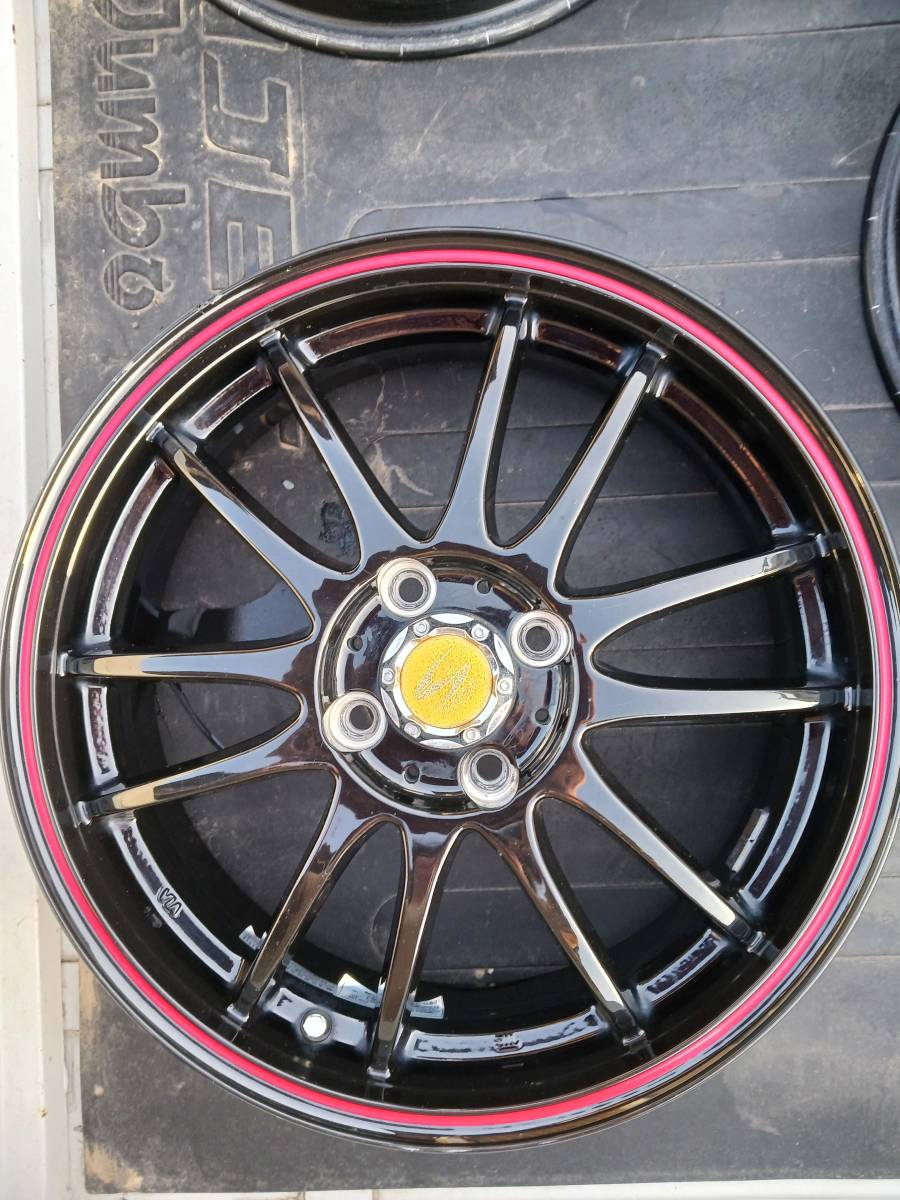 エスホールド 16インチ アルミホイール 16×5.5j+48 100/4H ブラック 