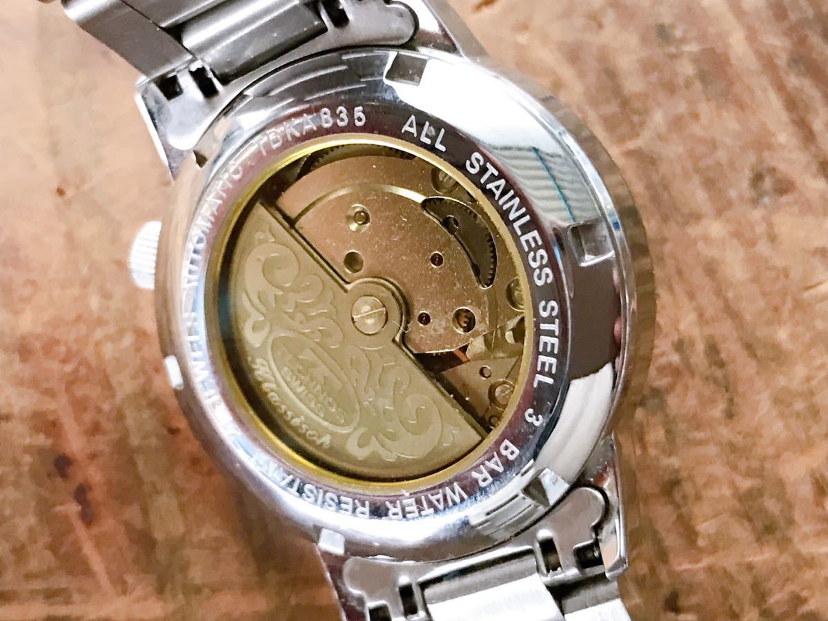 テクノス TECHNOS TBKA835 自動巻き時計 裏スケ 自動巻き - 腕時計 