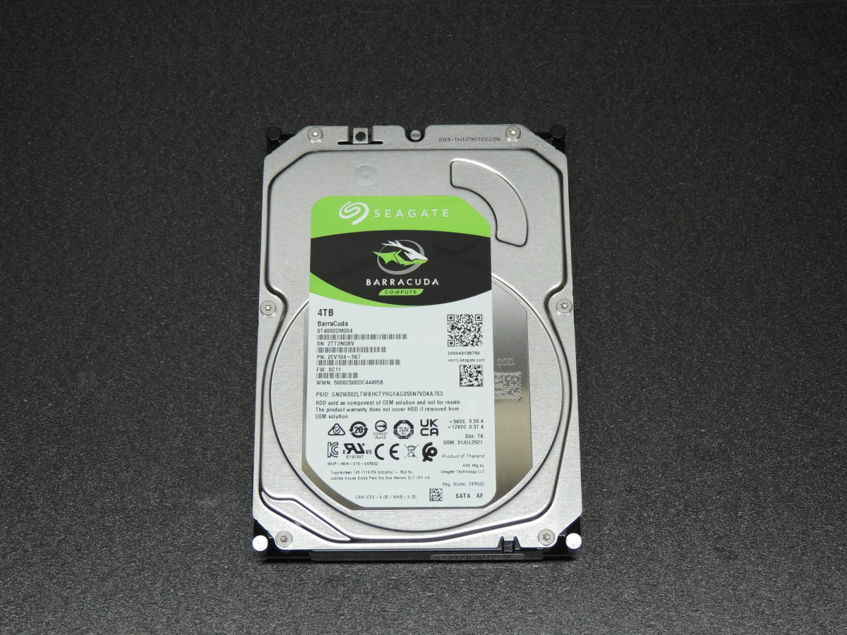 検品済み/使用542時間】SEAGATE 4TB HDD ST4000DM004 管理:m-59