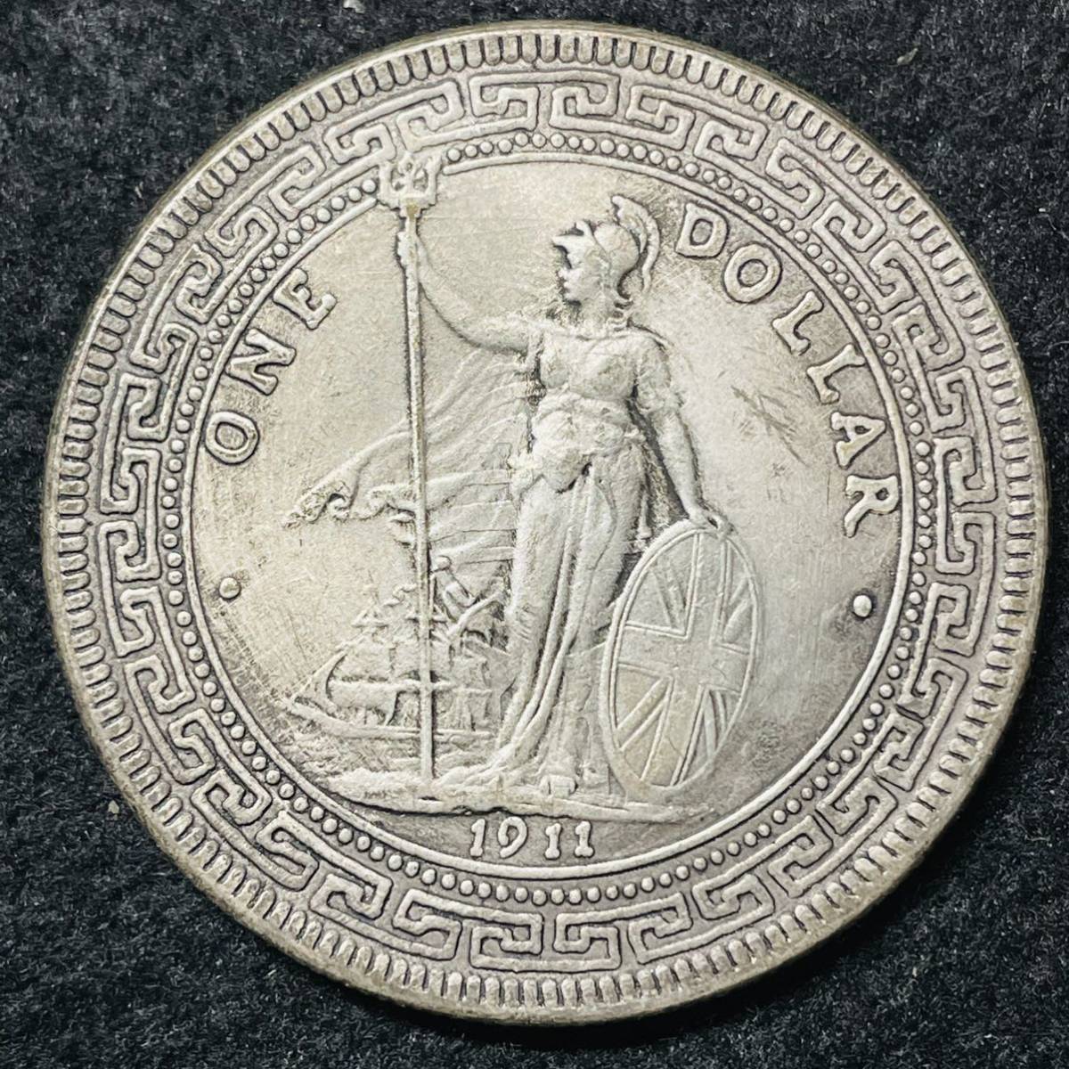 壹圓 1911年 イギリス領香港 ビクトリア女王 1ドル 中国 古銭 中華民国