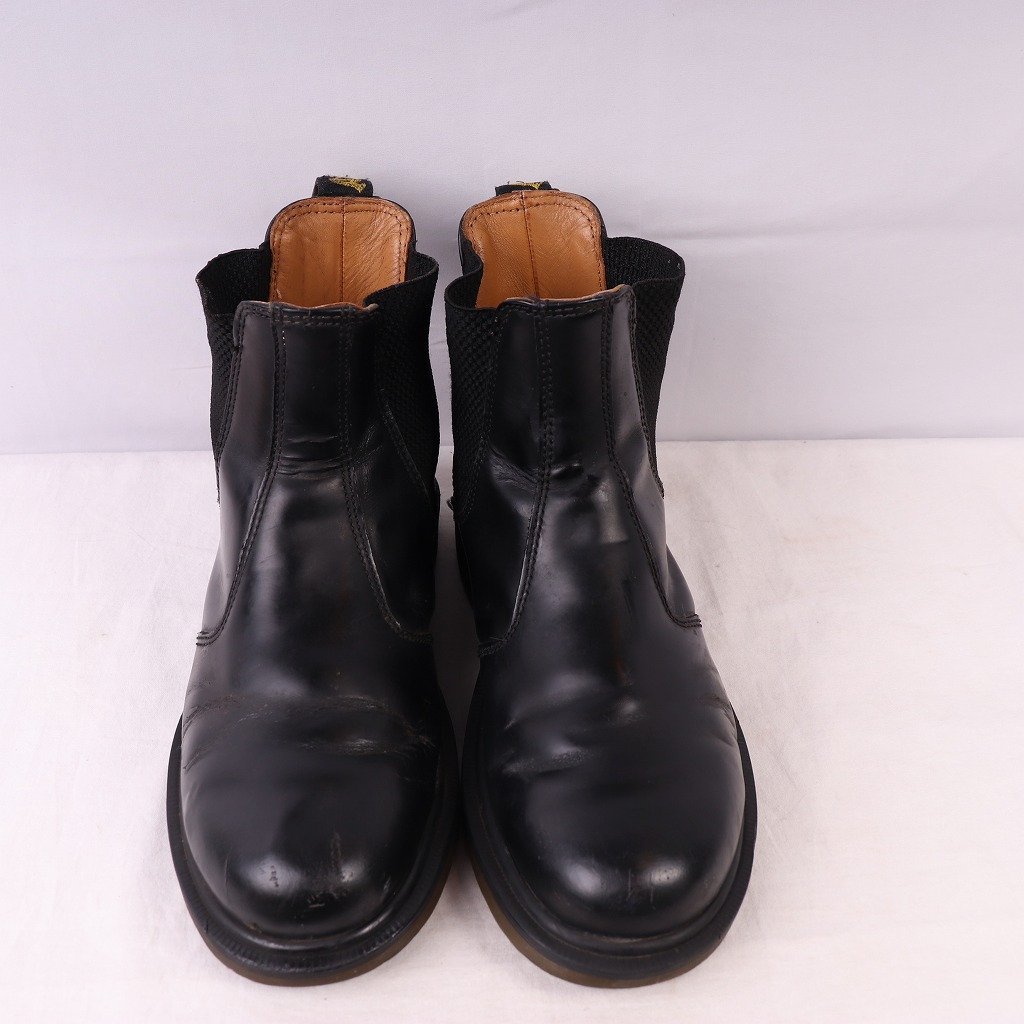 ドクターマーチン UK6/24.5cm～25.0cm/チェルシーブーツ 黒 ブラック