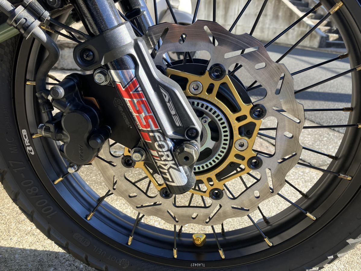 ★CT125 ハンターカブ　267mm ビックウェーブディスクローター　キャリパーサポート付　美品★