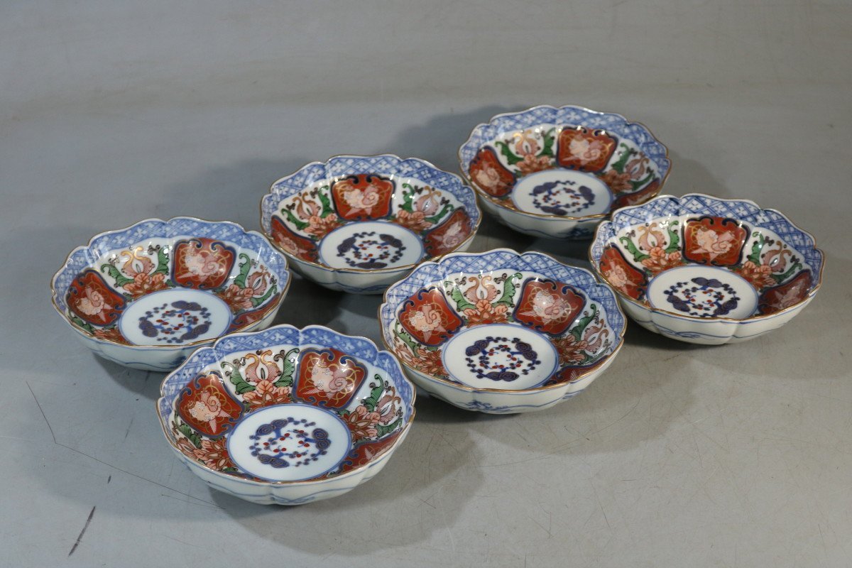 T077　伊万里なます皿6枚/アンティーク/古道具/和骨董/大聖寺伊万里/大明成化年/