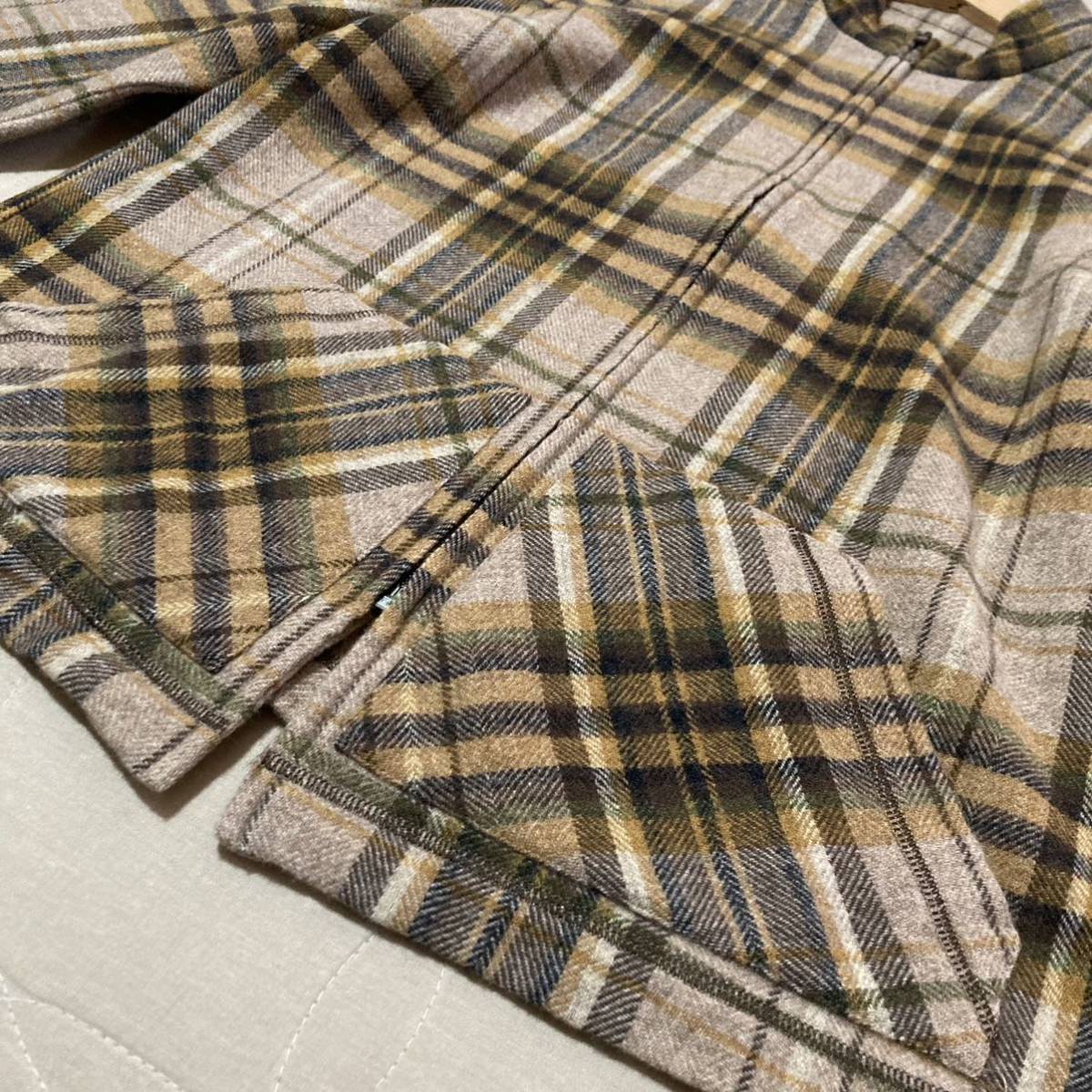 レリアン 9＊美品＊ちょこっとカシミヤ混のウールシャツジャケット＊サイズ9