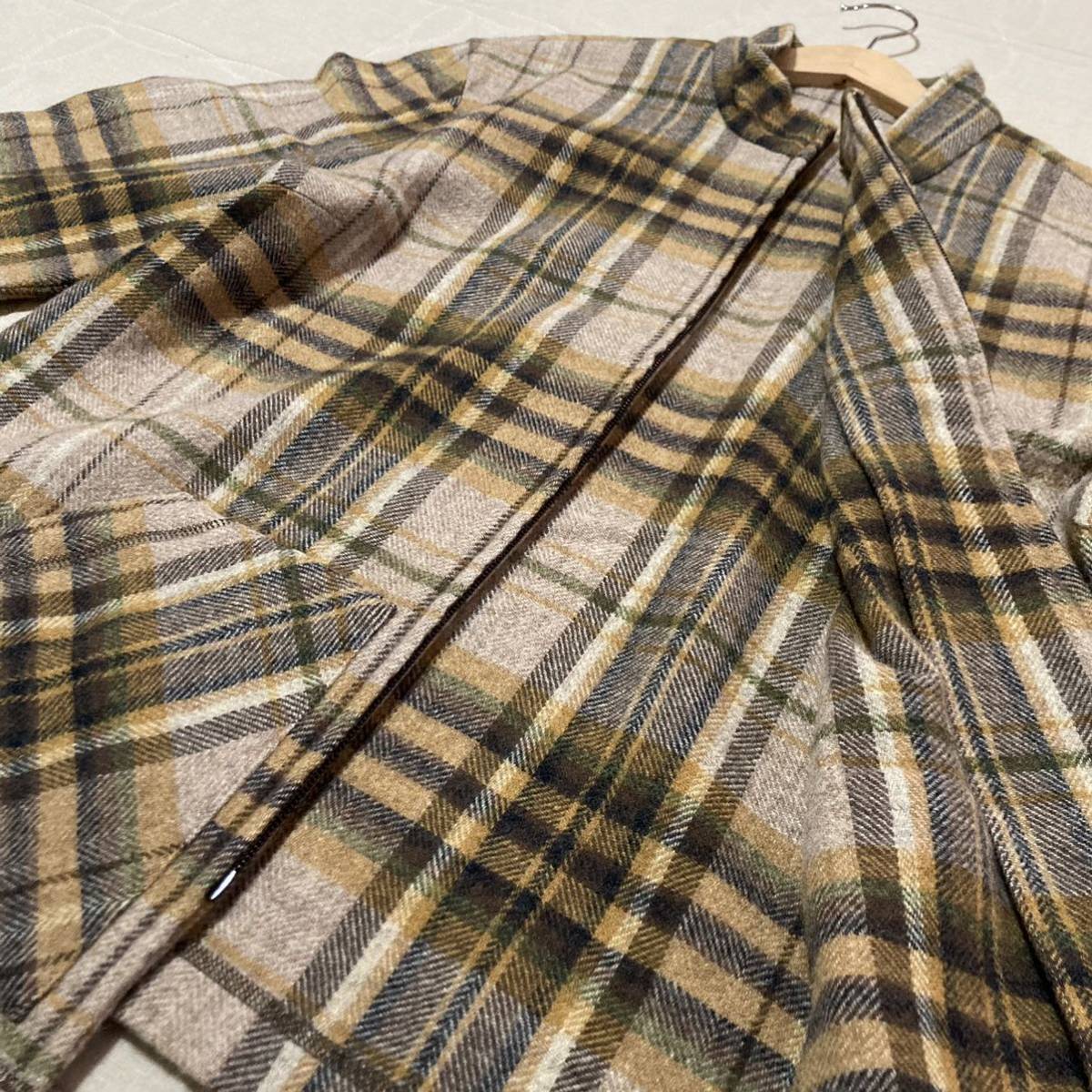 レリアン 9＊美品＊ちょこっとカシミヤ混のウールシャツジャケット＊サイズ9