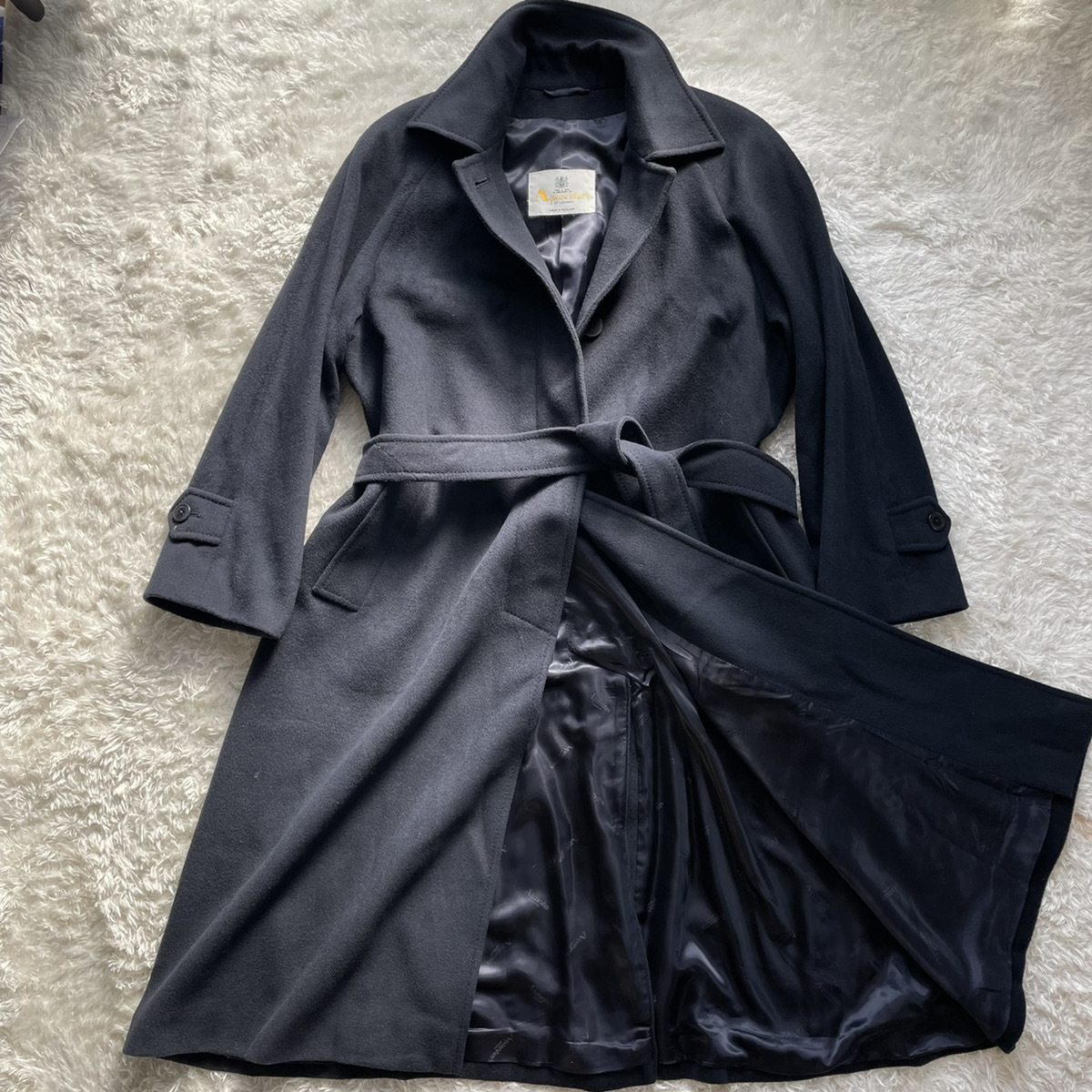 日本公式代理店 美品 英国製 アクアスキュータム カシミヤ 極上トロ感 