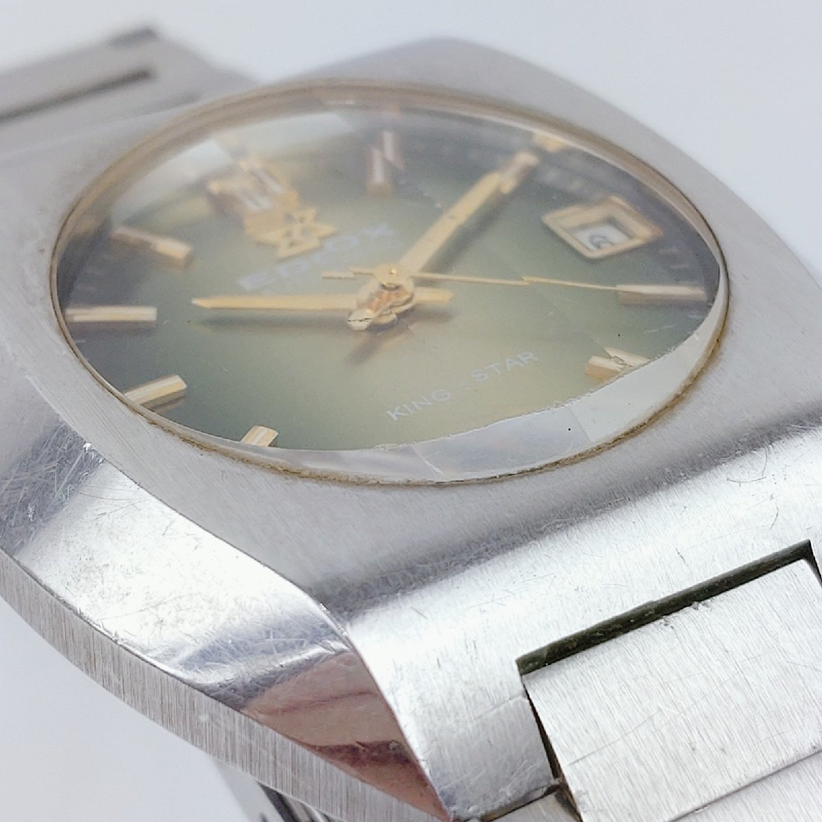EDOX KINGSTAR 自動巻きメンズ腕時計 デイト25ジュエル 稼働品 【公式 