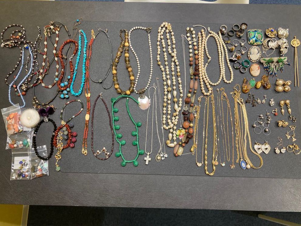 メッキアクセサリーまとめジャンクアクセ　トレースまとめ1キロ超え