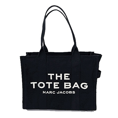マークジェイコブス THE トートバッグ キャンバス 黒 ロゴ A4◎ 肩掛け