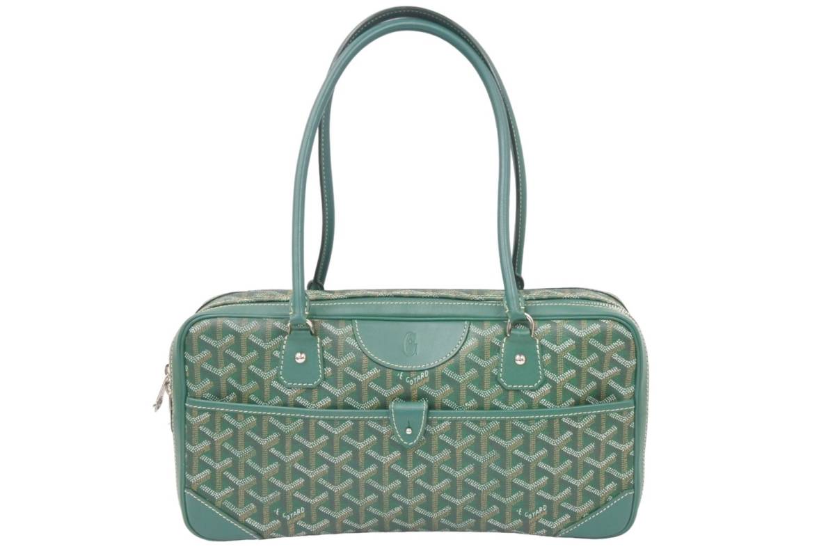 GOYARD ゴヤール サンマルタン ヘリンボーン スクエアボストンバッグ 