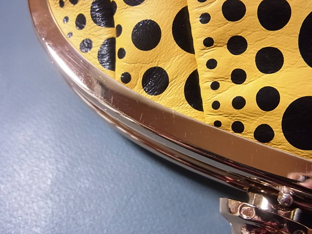 ③草間彌生グッズ Pumpkin がま口クラッチバッグ YAYOI KUSAMA DOTS 
