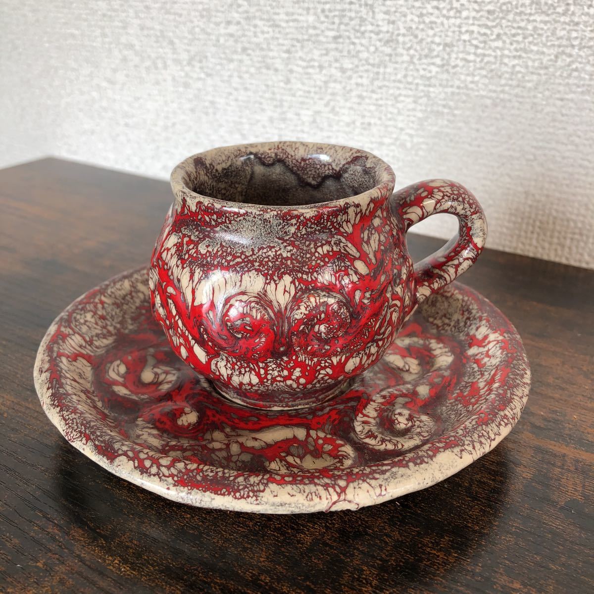 箕面焼　松田箕山　一服茶碗　煎茶器 箕面焼 カップ&ソーサー 松田 箕山 造 珈琲椀皿 箕面焼 造 松田 希少