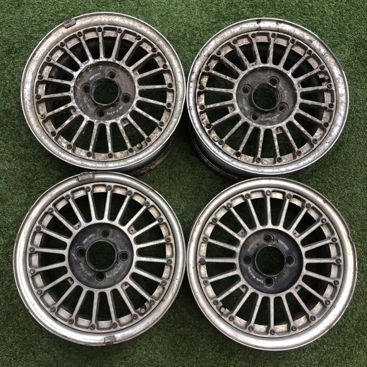 最終値下げ 13インチ 5スポークホイールセット ワタナベ 当時物 旧車