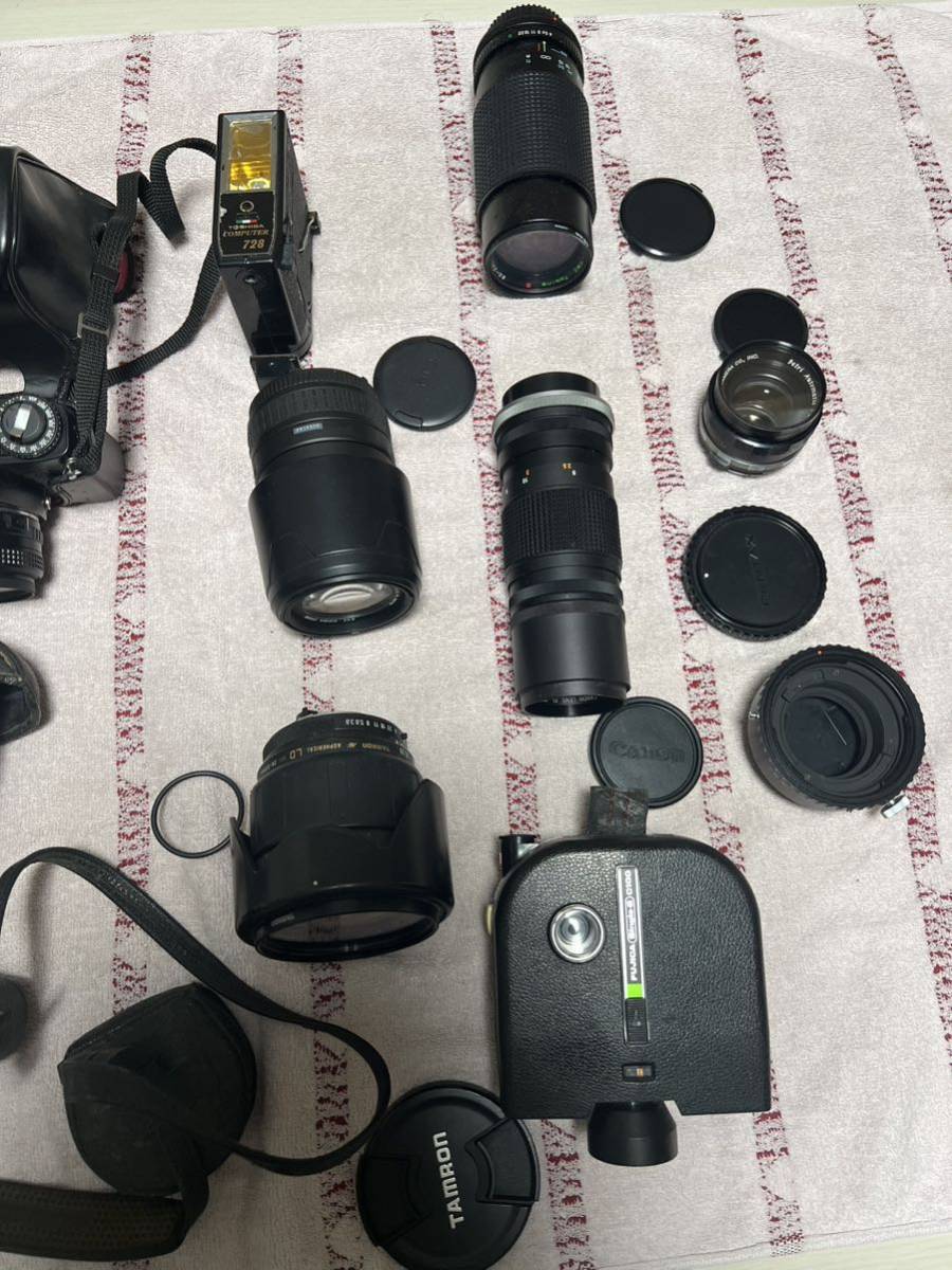 ジャンク]フィルムカメラ、レンズ他有 まとめ売り 36個 メーカー様々