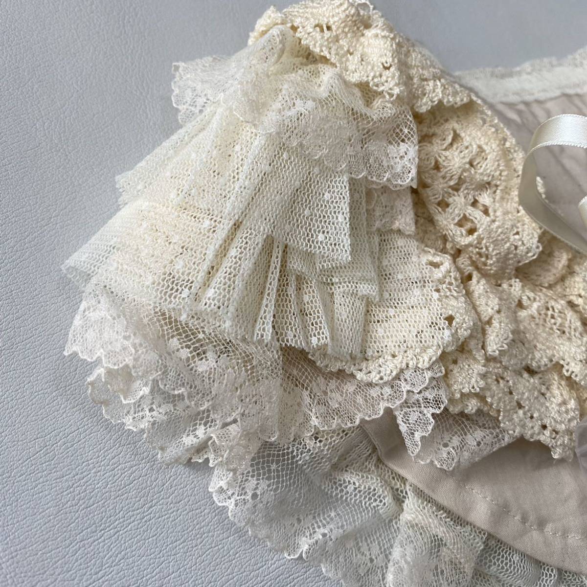 タグ付き】 PINK HOUSE ピンクハウス つけ襟 生成り フリル レース  