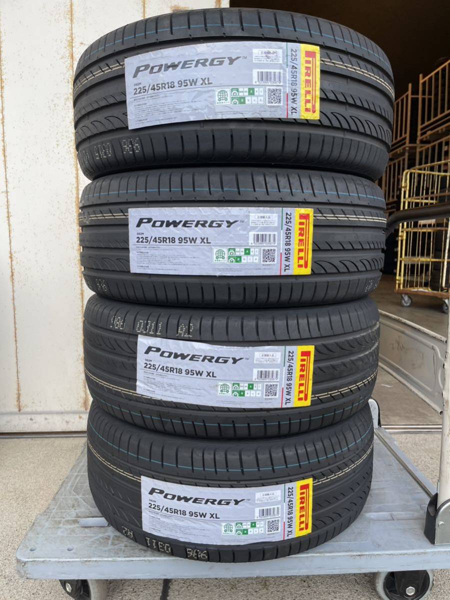 （18p6.7）送料込み総額48000円PIERLLI POWERGY ピレリ　パワジー新品タイヤ4本セット製造年2021年以降225/45R18 夏タイヤ