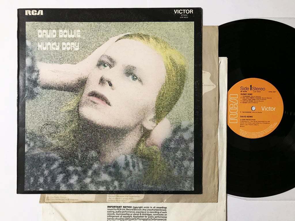 UK イギリス盤 ORIG LP■David Bowie■Hunky Dory■RCA Victor Titanic ラベル 歌詞シート付 オリジナル ステレオ【試聴あり】