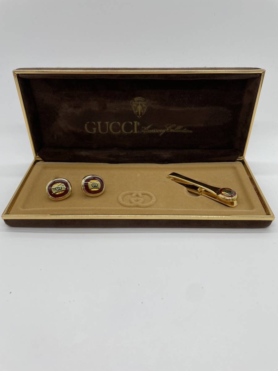 422 GUCCI グッチ カフス ネクタイピン セット グッチ GUCCI ネクタイ