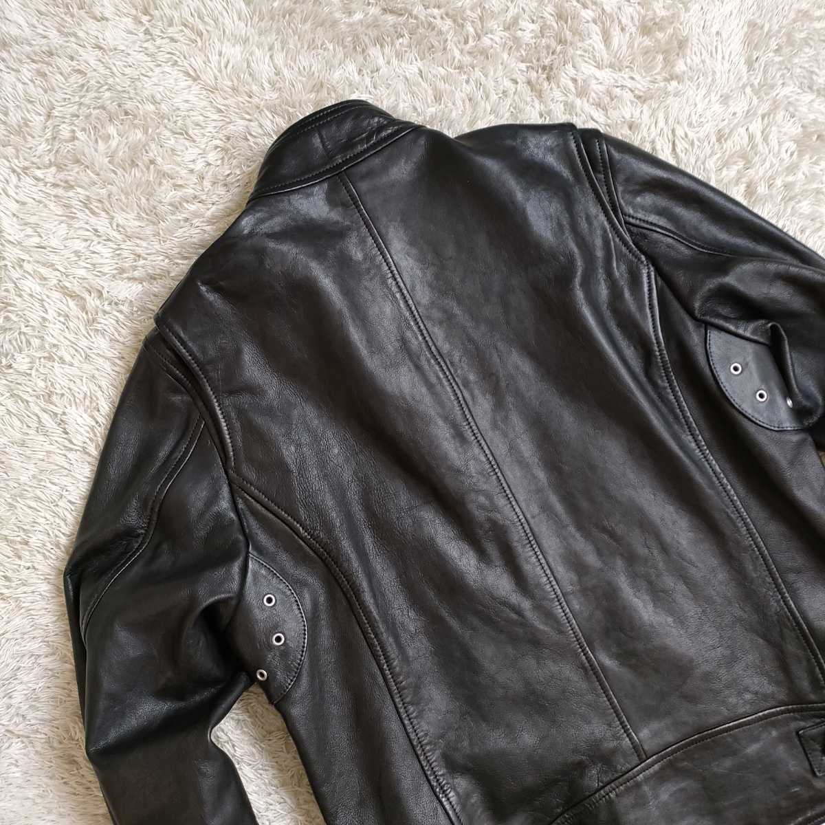 DIESEL ディーゼル SILENCE シングルライダースジャケット 羊革 L 