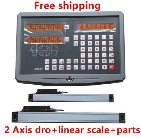 フライス 旋盤 ボーリング グラインダーマシンキット 2軸 デジタル リニアスケール 50～1000mm 5ミクロン リニアエンコーダ