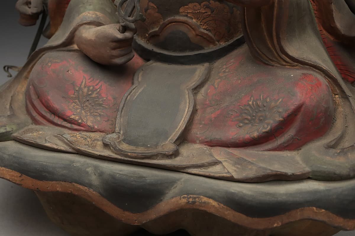 仏教美術 アンティーク オブジェ 時代古物 仏教美術 西蔵/チベット 古青銅 千手観音 座像 高22cm 重2