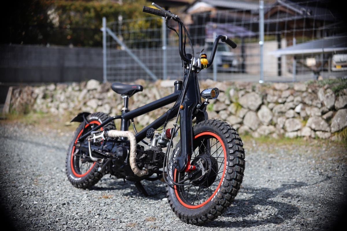ホンダ リトルカブ BMX チャリカブ AA01 c50 太足 ブロックタイヤ ホンダ リトルカブ BMX チャリカブ AA01 c50 太足 ブロックタイヤ
