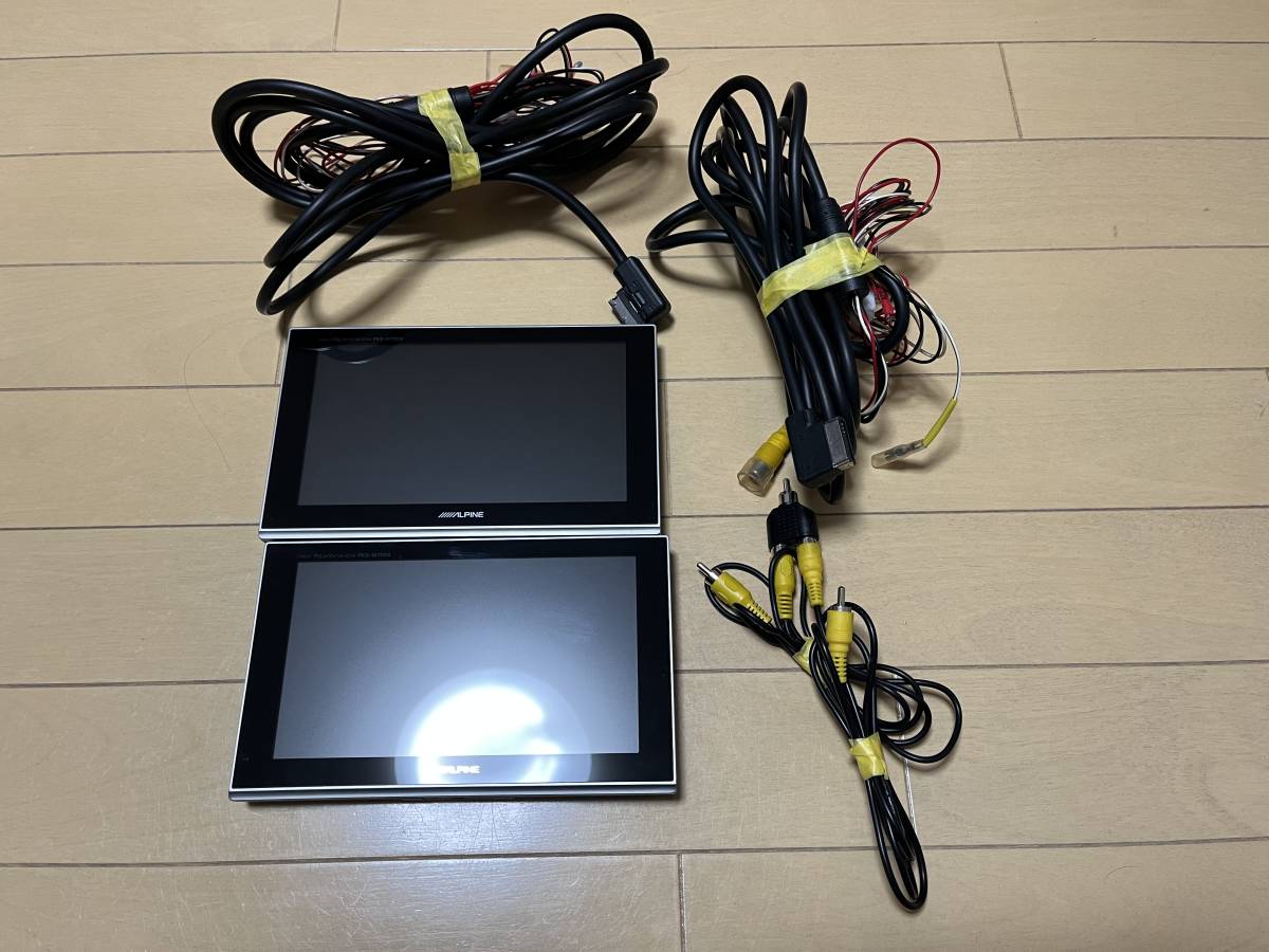 アルパイン ALPINE PKG-M700S 7インモニター リアビジョンモニター 2台セット 映像分配アダプター付き