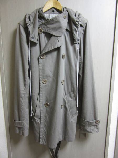 Rick Owens フーデッド トレンチコート ジャケット Dustカラー