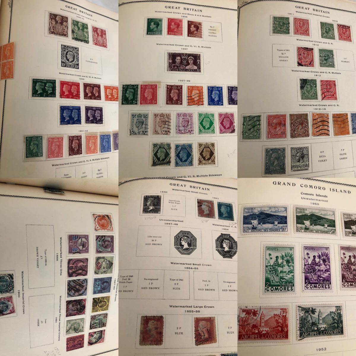 specialty series 古い 世界切手 アルバム1906年-、未使用と使用済の