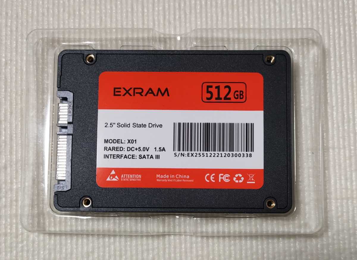 新品未使用】EXRAM SSD 512GB 2.5インチ ④ SSD 512GB Read Teamgroup