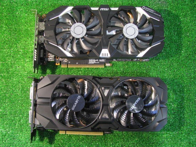 o0813/グラフィックカード 2枚/msi GTX1060 6GT OC， Gigabyte GV