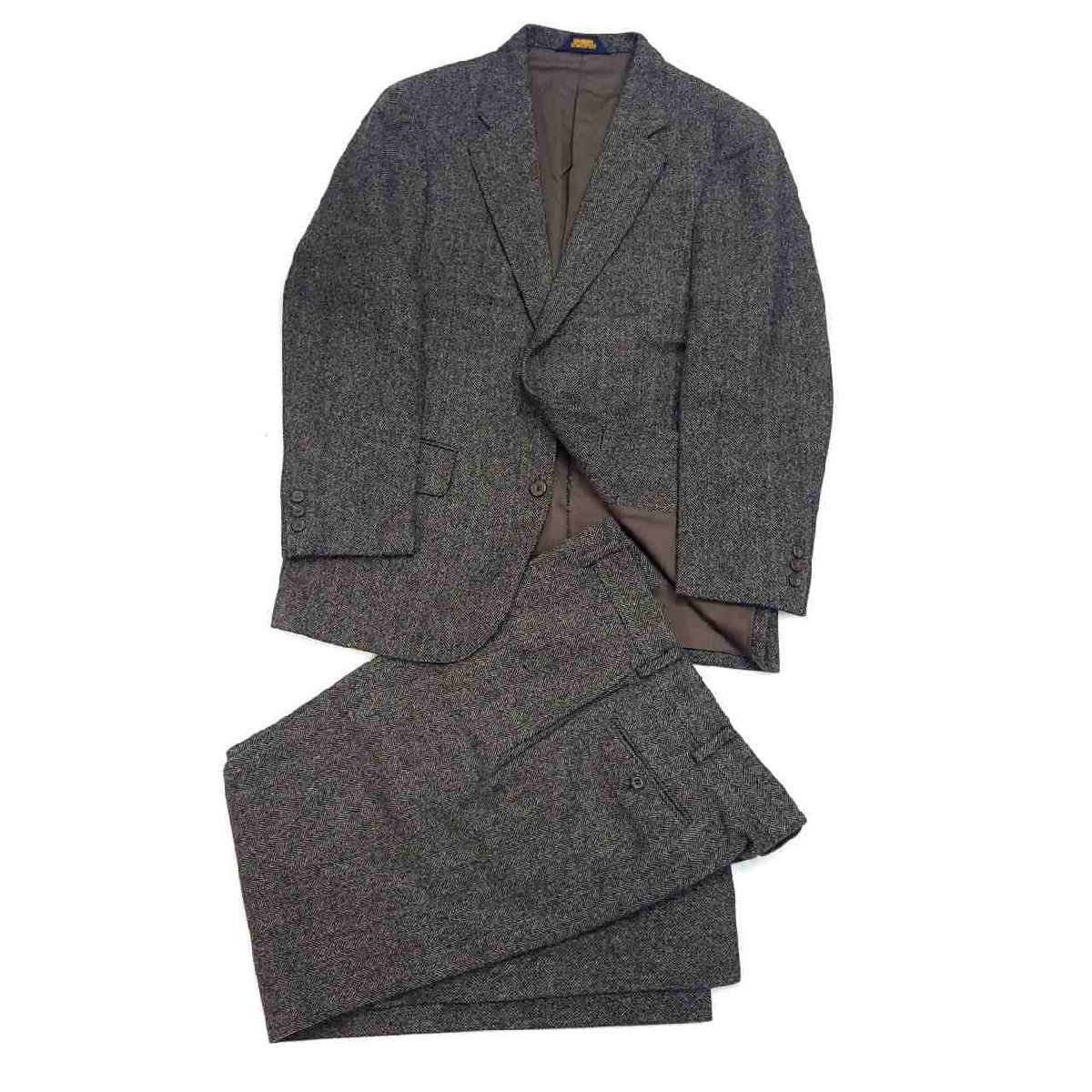 シドニーウィンストン チップ sidney winston by chipp マクベスアメリカ スーツ 上下 セット 2B ジャケット パンツ ブラウン 94 85 170