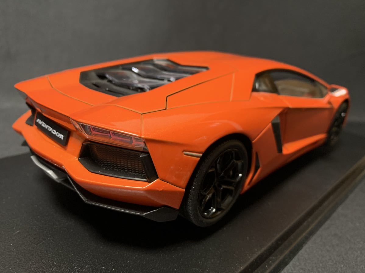 1:18 1/18 welly ランボルギーニ アヴェンタドール オレンジ ミニカー