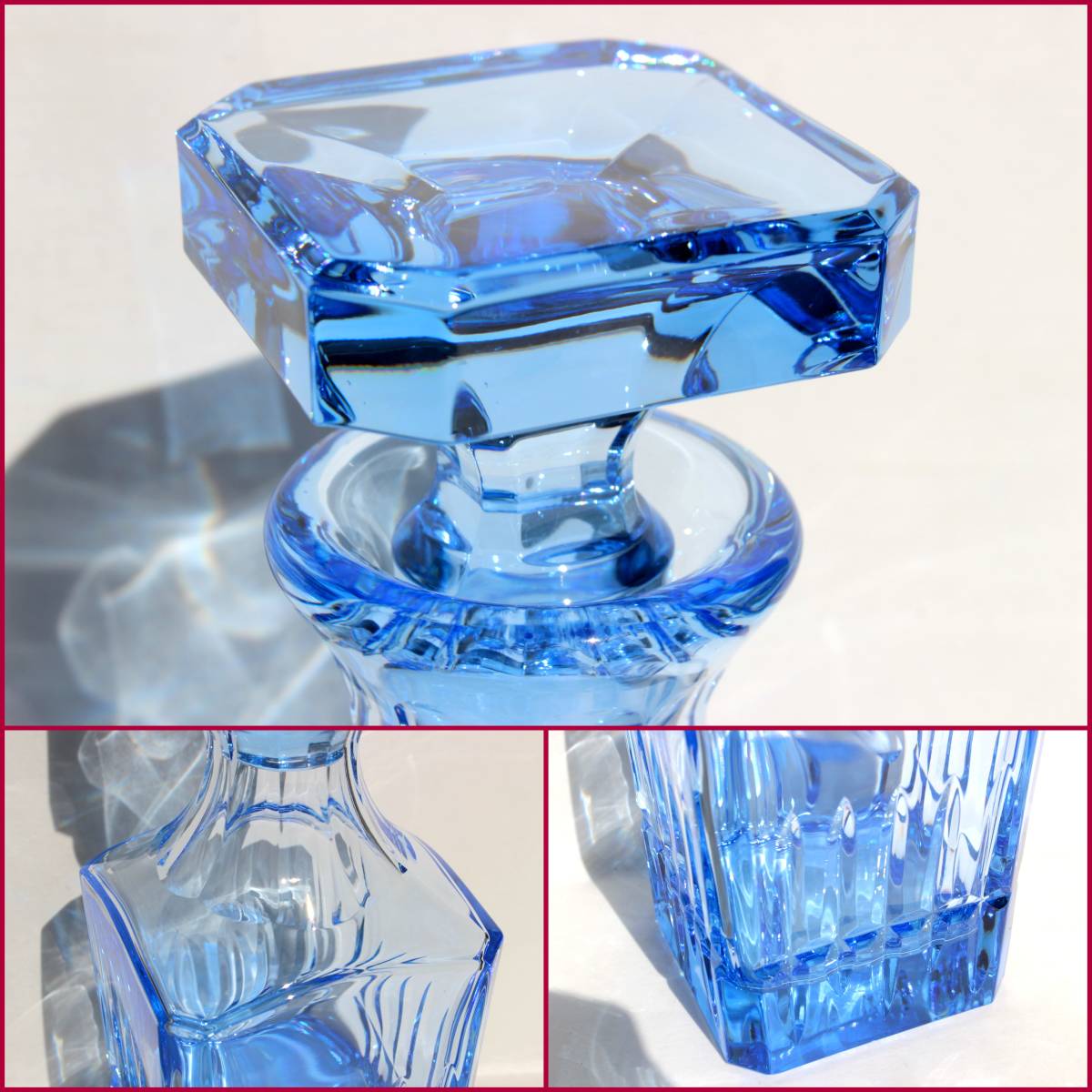 CRISTAL de SEVRES/クリスタルセーブル】約24.5cm『ブルークリスタル 
