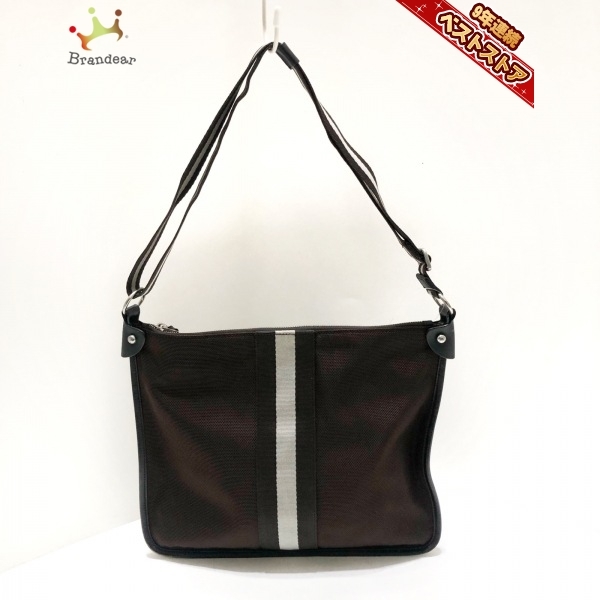 美品】BALLY レザーショルダーバック BALLY ブラックレザーショルダー