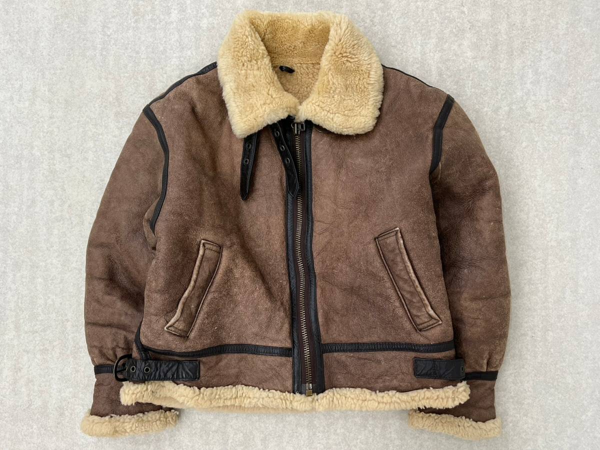 Wg192 90s VINTAGE 本革 LOLDANTHONY TYPE B-3 ムートンフライト 