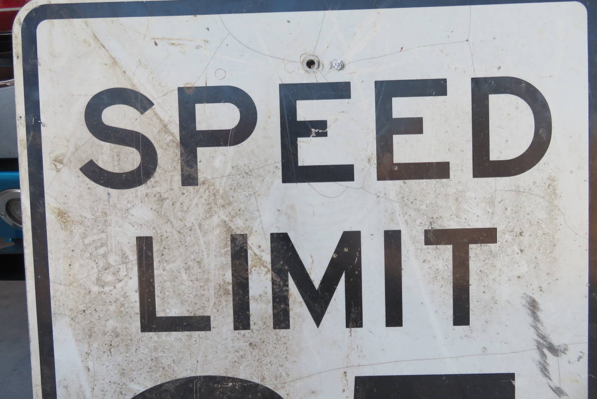 アメリカ ロードサイン SPEED LIMIT25 看板 反射板 インテリア 道路