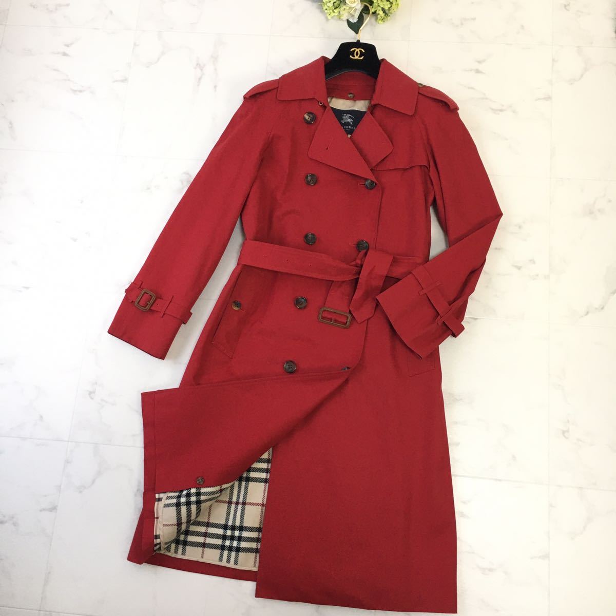美品　BURBERRY LONDON バーバリー　ロング　ライナー付　トレンチ コート　送料無料