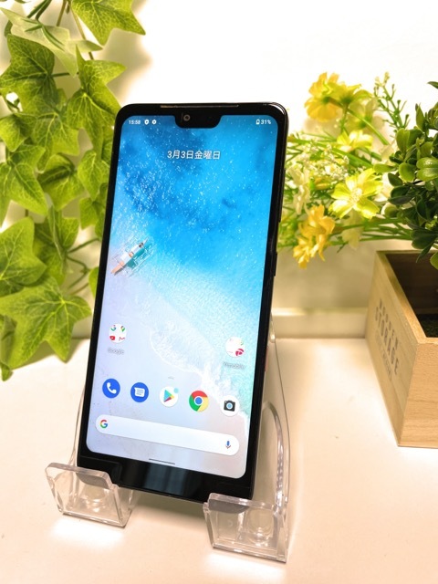 京セラ Android One S8 S8-KC ペールブルー SIMロック解除済 電池良好