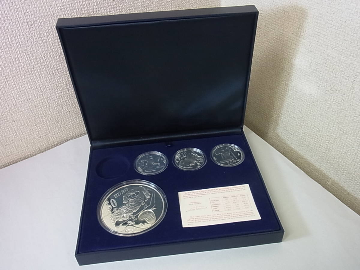 数量限定，HOT 150301H14-0304H スペイン 2004年 50ユーロ銀貨＆10ユーロ銀貨&times;3枚 プルーフセット ダリ誕生100年記念 コイン 硬貨 アンティーク(ヨーロッパ)｜売買されたオークション情報、yahooの商品情報をア ヨーロッパ