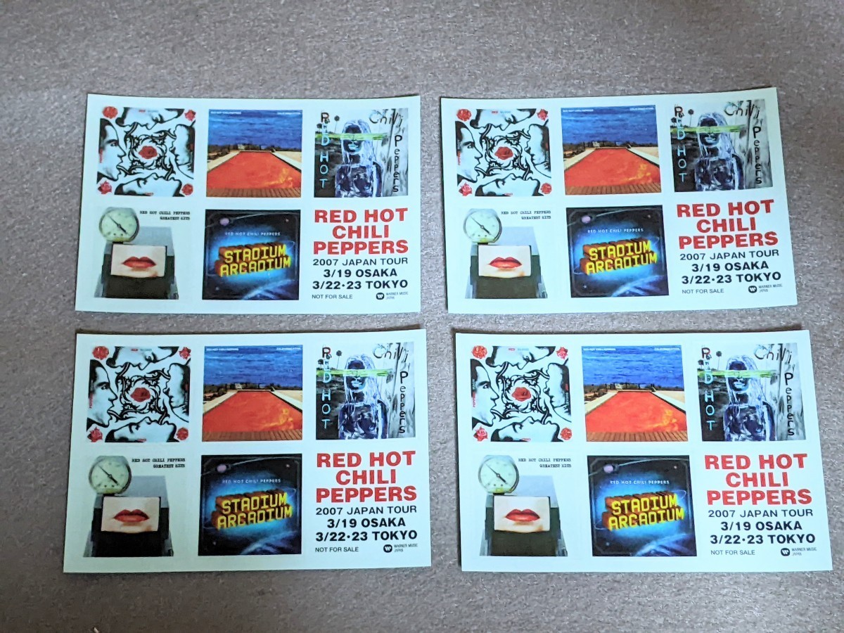 非売品 RED HOT CHILI PEPPERS レッドホットチリペッパーズ 2007 JAPAN