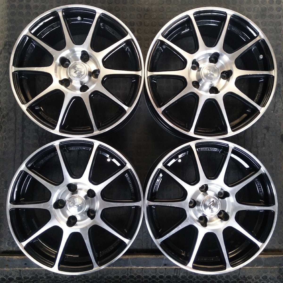 管理番号：S2-162【４本価格】【16x6.5J 5x114.3 ET+38 ハブ73】ENKEI RIVAZZA・アルファード プリウスα等・店頭直接引取・下取り可能