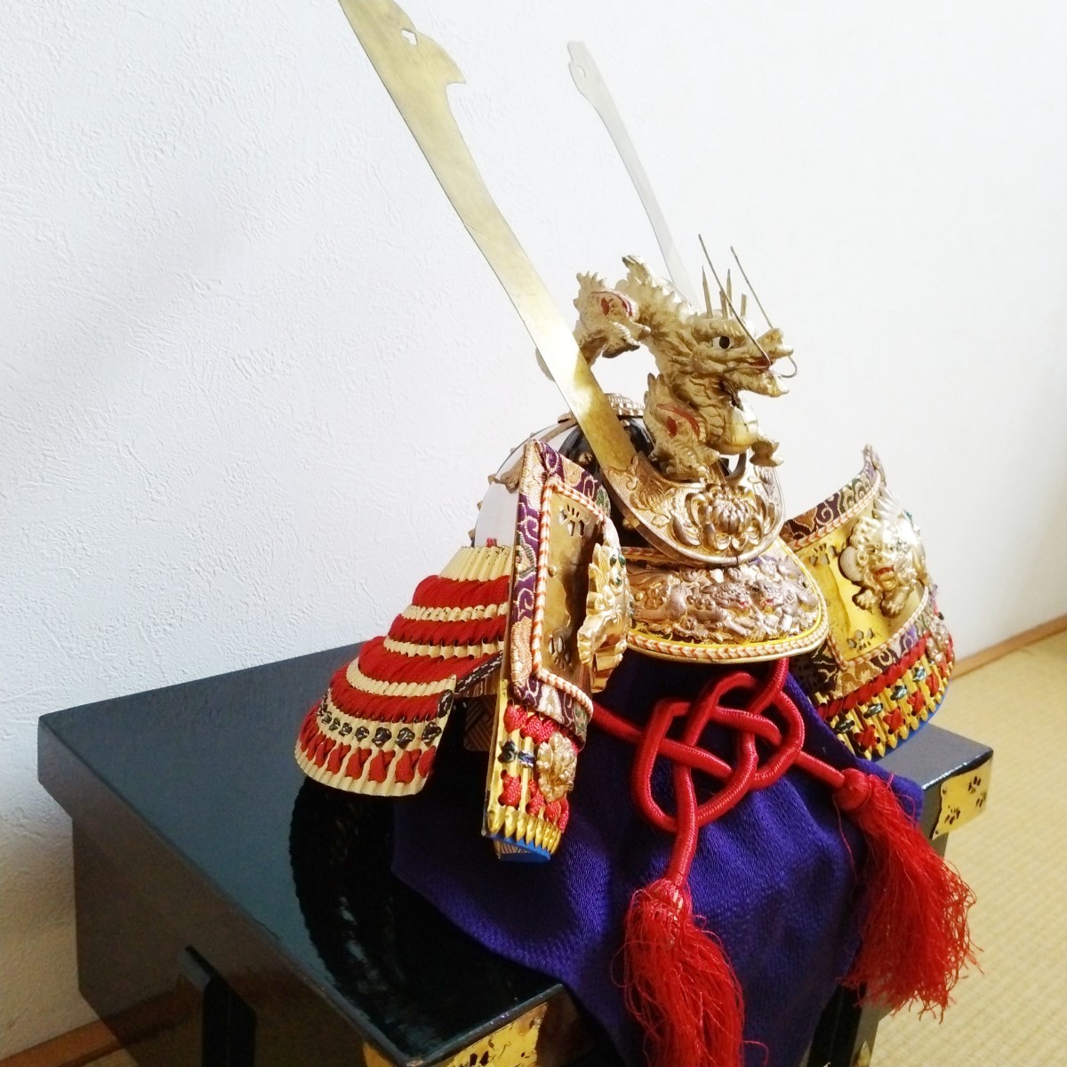 五月人形 兜 兜飾り 端午の節句 子供の日 武具 龍 唐獅子 置物の入札