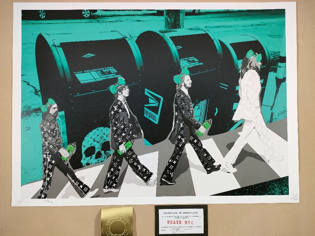 E-10-31] DEATH NYC 世界限定100枚 アートポスター アビイロード