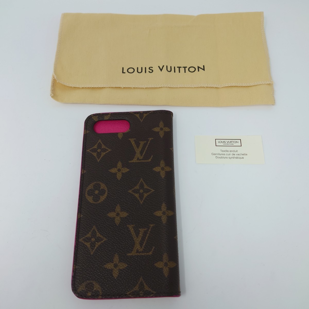 ★送料無料 訳あり LOUIS VUITTON ルイヴィトン iPhone7/8＋用？ スマホケース 機種不明 モノグラム シリアルナンバーBO0118 現状販売