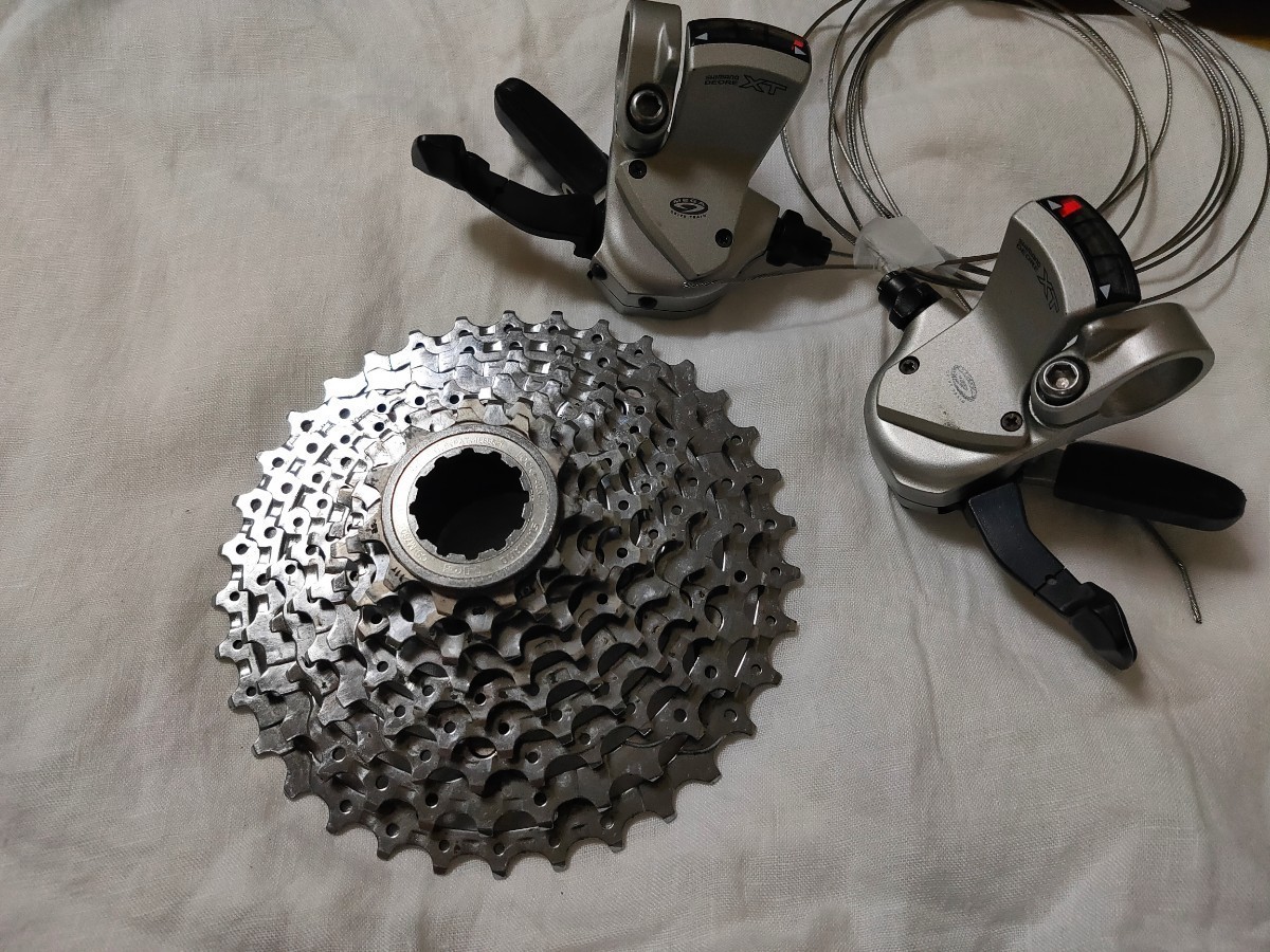 SHIMANO XT シフトレバー 3 × 9 スプロケット セット M 750 状態良