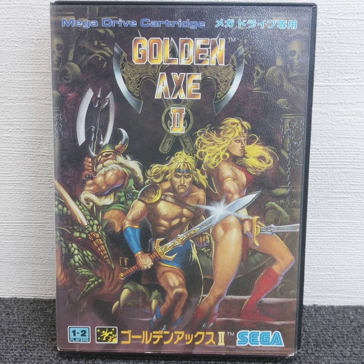 3t518gk ゴールデンアックス2 GOLDEN AXE Ⅱ ソフト 箱 説明書 セガ メガドライブ　MD