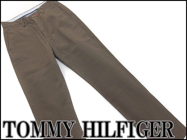 新品 トミーヒルフィガー コットンチノパンツ30焦茶★P6718